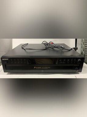Sony CDP-CE375 5-Disc CD Changer Player Black TOSLINK RCA Headphone